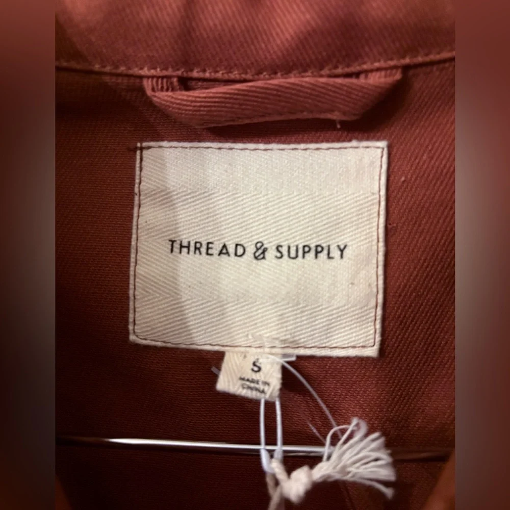 Thread & Supply Rust Plaid Shirt(Bust 42” Length 27”) - Picture 3 of 4